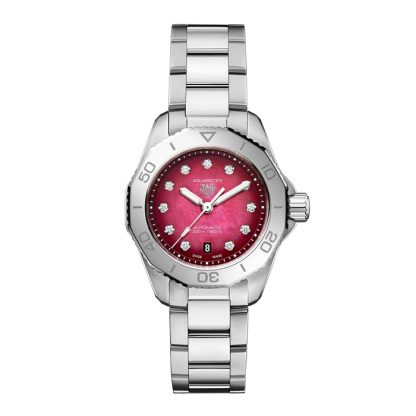 TAG Heuer Aquaracer Professional 200 Date 30mm Ladies Watch Red WBP2414.BA0622