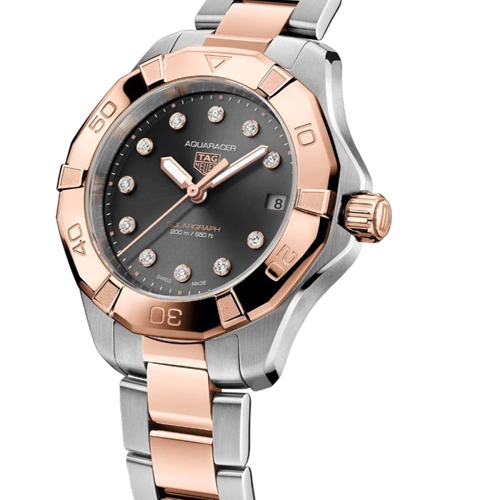 TAG Heuer Aquaracer Professional 200 Solargraph 34mm Ladies Watch Black WBP1324.BB0005 – Image 2
