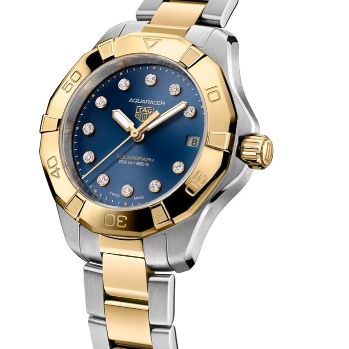 TAG Heuer Aquaracer Professional 200 Solargraph 34mm Ladies Watch Blue WBP1323.BB0004 – Image 2