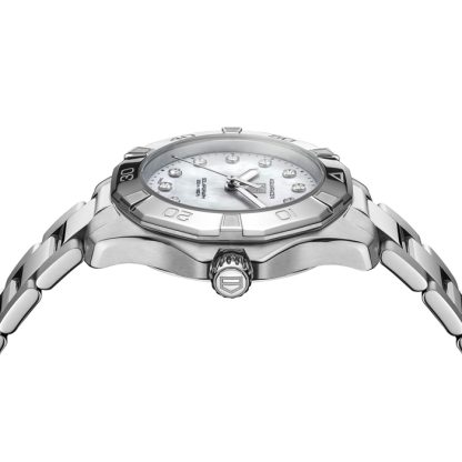 TAG Heuer Aquaracer Professional 200 Solargraph 34mm Ladies Watch Mother Of Pearl Diamonds WBP1313.BA0005 – Image 4