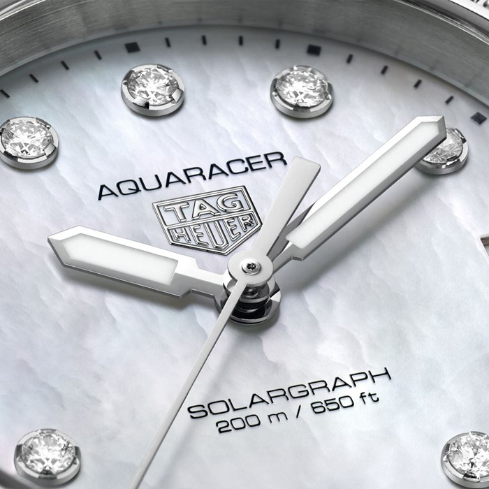 TAG Heuer Aquaracer Professional 200 Solargraph 34mm Ladies Watch Mother Of Pearl Diamonds WBP1314.BA0005 – Image 3