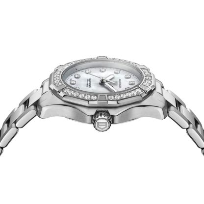 TAG Heuer Aquaracer Professional 200 Solargraph 34mm Ladies Watch Mother Of Pearl Diamonds WBP1314.BA0005 – Image 4