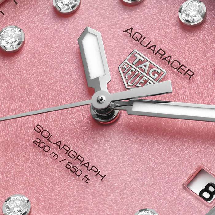 TAG Heuer Aquaracer Professional 200 Solargraph 34mm Ladies Watch Pink WBP1318.BA0005 – Image 3