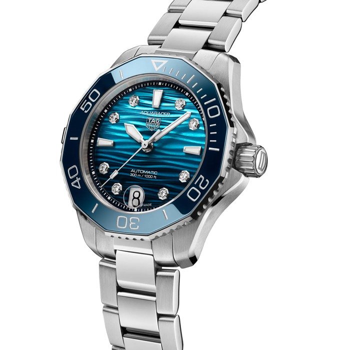 TAG Heuer Aquaracer Professional 300 Date 36mm Ladies Watch Blue WBP231N.BA0618 – Image 2
