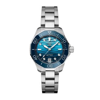 TAG Heuer Aquaracer Professional 300 Date 36mm Ladies Watch Blue WBP231N.BA0618