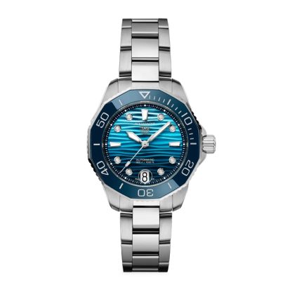 TAG Heuer Aquaracer Professional 300 Date 36mm Ladies Watch Blue WBP231N.BA0618