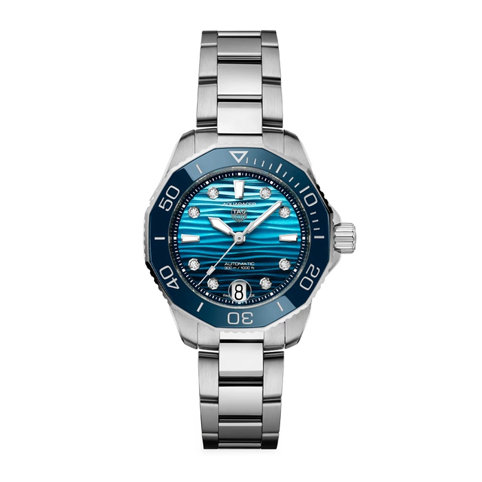 TAG Heuer Aquaracer Professional 300 Date 36mm Ladies Watch Blue WBP231N.BA0618