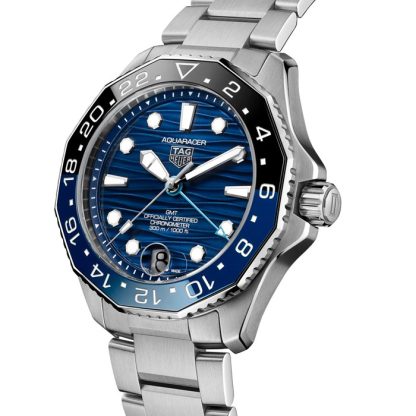 TAG Heuer Aquaracer Professional 300 GMT 42mm Montre Homme Bleu WBP5114.BA0013 – Image 2