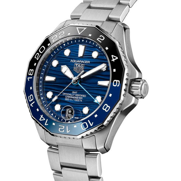 TAG Heuer Aquaracer Professional 300 GMT 42mm Montre Homme Bleu WBP5114.BA0013 – Image 2