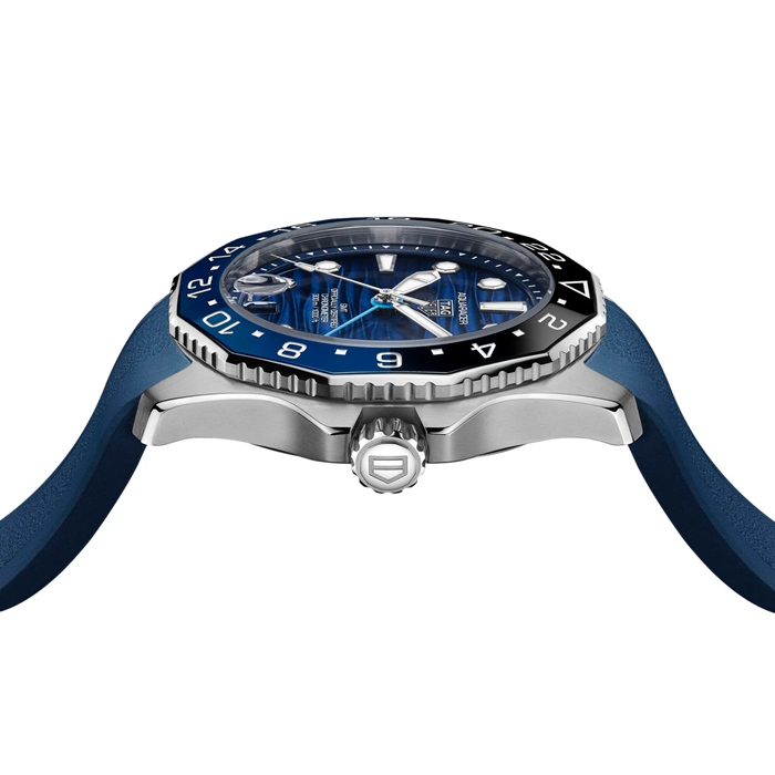TAG Heuer Aquaracer Professional 300 GMT 42mm Montre Homme Caoutchouc Bleu WBP5114.FT6259 – Image 4