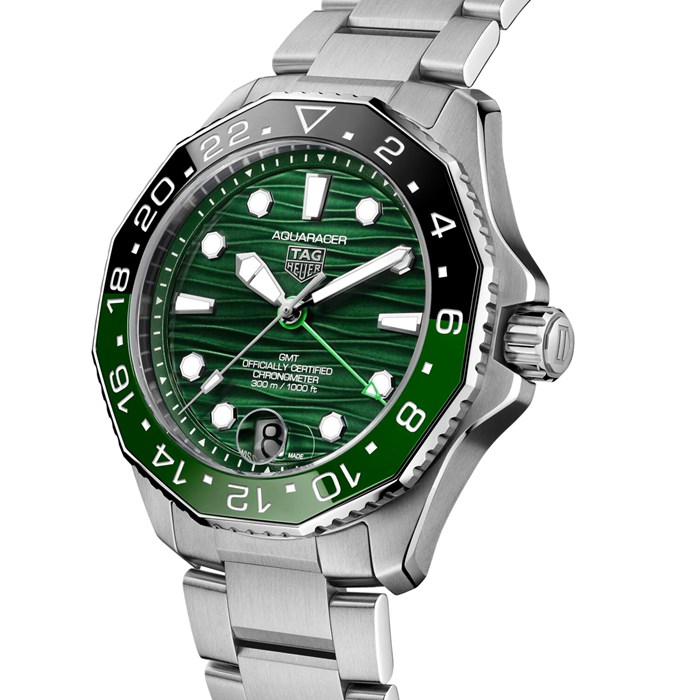 TAG Heuer Aquaracer Professional 300 GMT 42mm Montre Homme Vert WBP5115.BA0013 – Image 2
