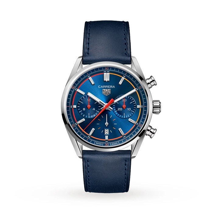 TAG Heuer Carrera Chronograph 42mm Mens Watch Blue CBN201D.FC6543