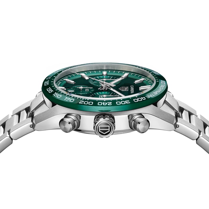 TAG Heuer Carrera Chronograph 44mm Montre Homme Vert Acier Inoxydable CBN2A1N.BA0643 – Image 4