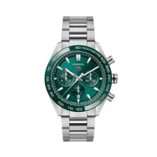 TAG Heuer Carrera Chronograph 44mm Montre Homme Vert Acier Inoxydable CBN2A1N.BA0643
