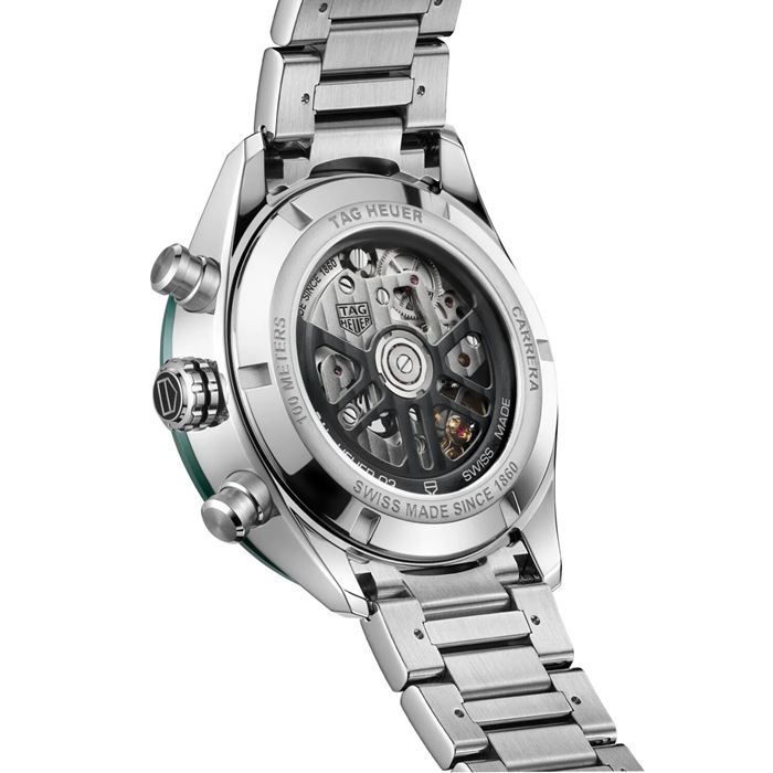 TAG Heuer Carrera Chronograph 44mm Montre Homme Vert Acier Inoxydable CBN2A1N.BA0643 – Image 5