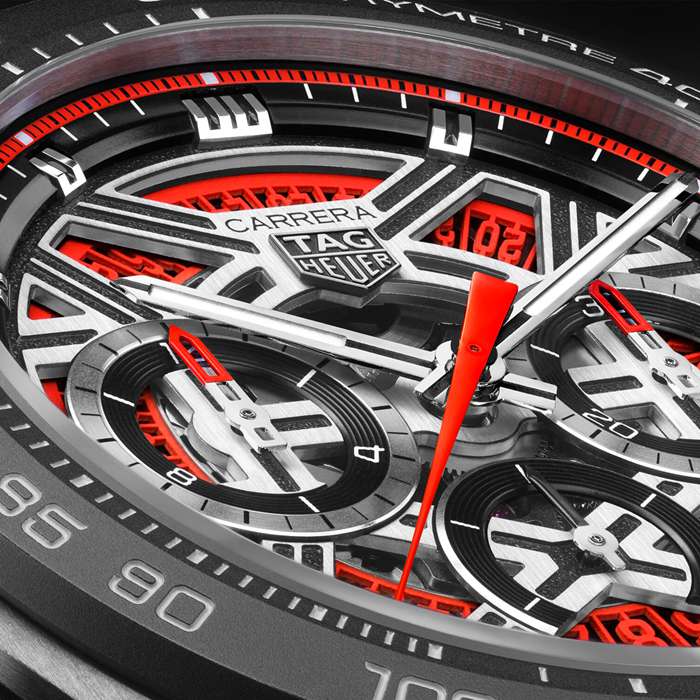 TAG Heuer Carrera Chronograph Extreme Sport 44mm Montre Homme Rouge CBU2082.FT6275 – Image 3