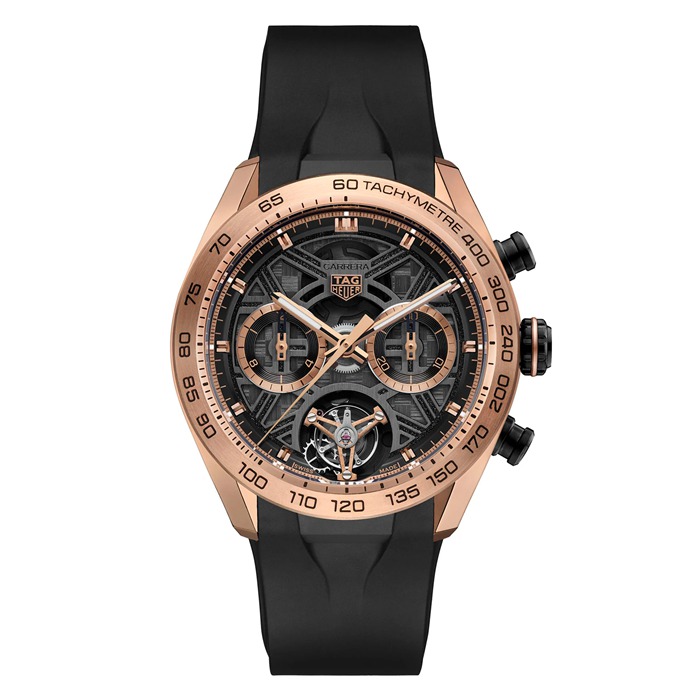 TAG Heuer Carrera Chronograph Tourbillon Extreme Sport 44mm Montre Homme Or 18k & Titane CBU5050.FT6273