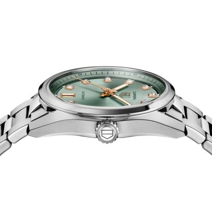 TAG Heuer Carrera Date 36mm Ladies Watch Green Diamond Dot WBN2317.BA0001 – Image 4