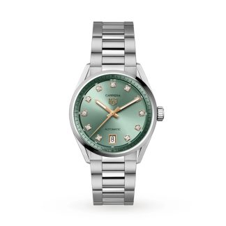 TAG Heuer Carrera Date 36mm Ladies Watch Green Diamond Dot WBN2317.BA0001