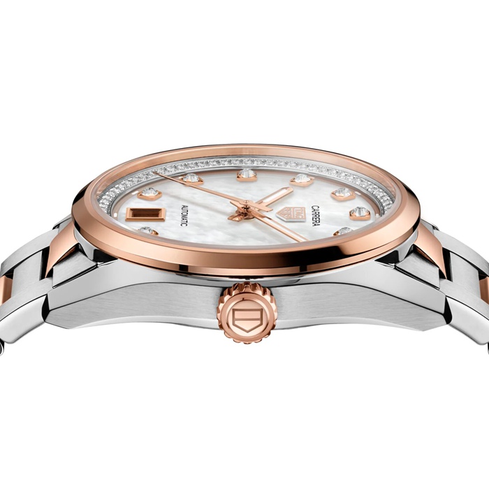 TAG Heuer Carrera Date 36mm Ladies Watch Mother Of Pearl Diamond WBN2351.BD0000 – Image 3