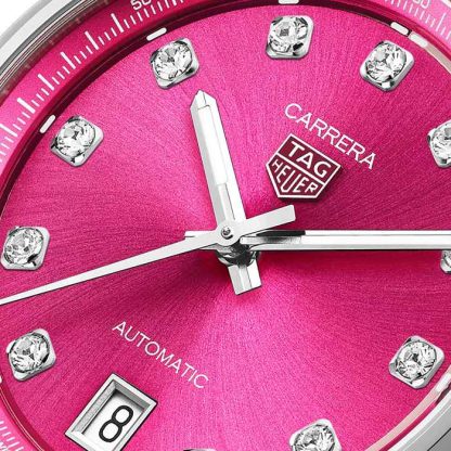 TAG Heuer Carrera Date 36mm Ladies Watch Pink Diamond Dot WBN2318.BA0001 – Image 3
