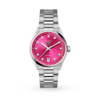 TAG Heuer Carrera Date 36mm Ladies Watch Pink Diamond Dot WBN2318.BA0001
