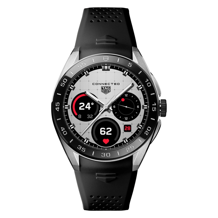 TAG Heuer Connected Calibre E5 45mm Montre Homme Noir Bracelet Caoutchouc SBT8A10.BT6292