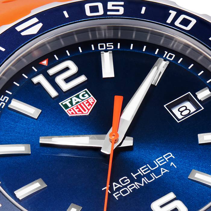 TAG Heuer Formula 1 43mm Montre Homme Orange Rubber Strap WAZ1010.FT8028 – Image 3