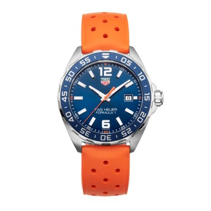 TAG Heuer Formula 1 43mm Montre Homme Orange Rubber Strap WAZ1010.FT8028