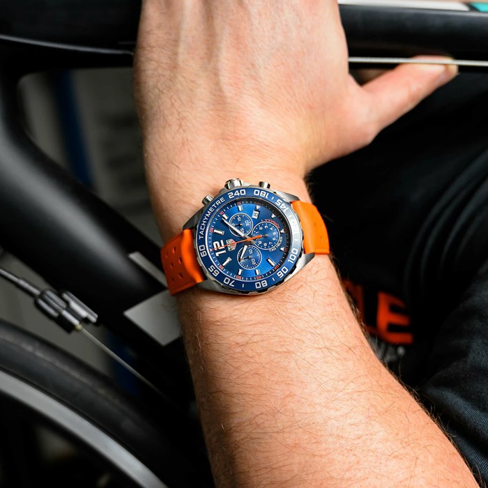 TAG Heuer Formula 1 Chronograph 43mm Mens Watch Orange Rubber Strap CAZ1014.FT8028 – Image 5