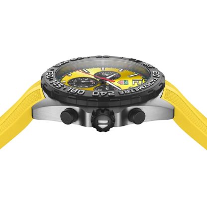 TAG Heuer Formula 1 Quartz Chronograph 200M 43mm Montre Homme Caoutchouc Jaune CAZ101AM.FT8054 – Image 4