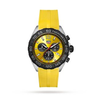 TAG Heuer Formula 1 Quartz Chronograph 200M 43mm Montre Homme Caoutchouc Jaune CAZ101AM.FT8054