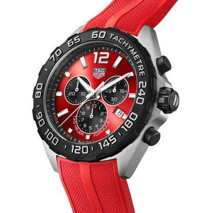 TAG Heuer Formula 1 Quartz Chronograph 200M 43mm Montre Homme Caoutchouc Rouge CAZ101AN.FT8055 – Image 2