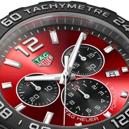TAG Heuer Formula 1 Quartz Chronograph 200M 43mm Montre Homme Caoutchouc Rouge CAZ101AN.FT8055 – Image 3