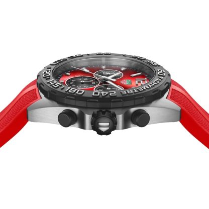 TAG Heuer Formula 1 Quartz Chronograph 200M 43mm Montre Homme Caoutchouc Rouge CAZ101AN.FT8055 – Image 4