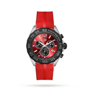 TAG Heuer Formula 1 Quartz Chronograph 200M 43mm Montre Homme Caoutchouc Rouge CAZ101AN.FT8055