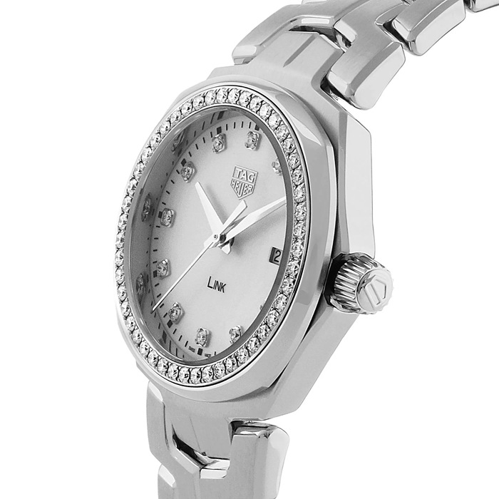 TAG Heuer Link 32mm Diamond Bezel Ladies Watch WBC1316.BA0600 – Image 2