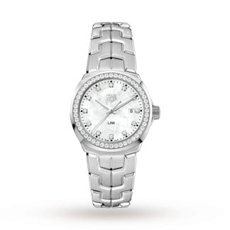 TAG Heuer Link 32mm Diamond Bezel Ladies Watch WBC1316.BA0600