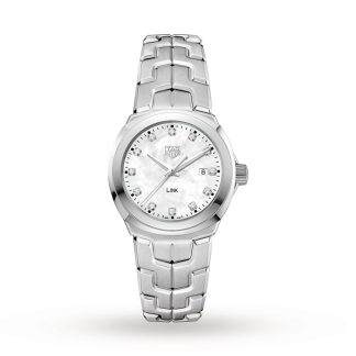 TAG Heuer Link Quartz Date Mother Of Pearl 32mm Ladies Watch WBC1312.BA0600