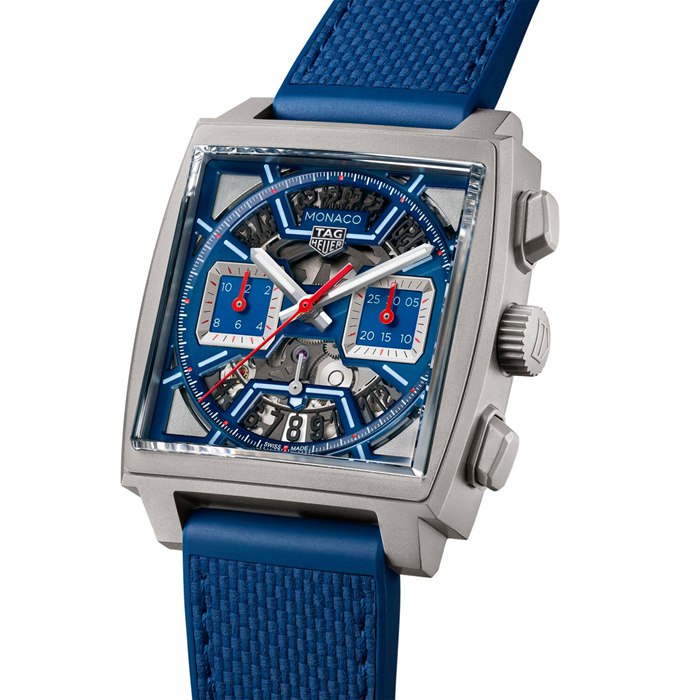 TAG Heuer Monaco Chronograph 39mm Montre Homme Titanium Blue CBL2182.FT6235 – Image 2