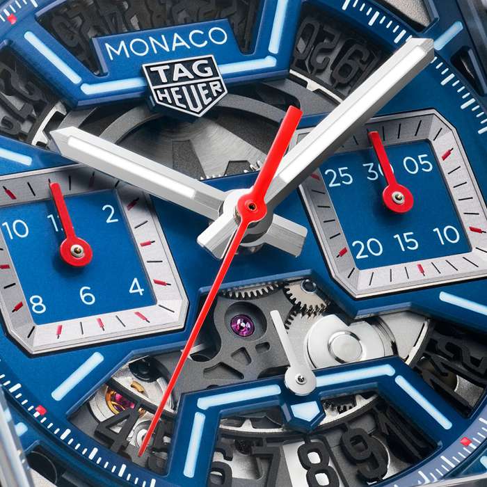 TAG Heuer Monaco Chronograph 39mm Montre Homme Titanium Blue CBL2182.FT6235 – Image 3
