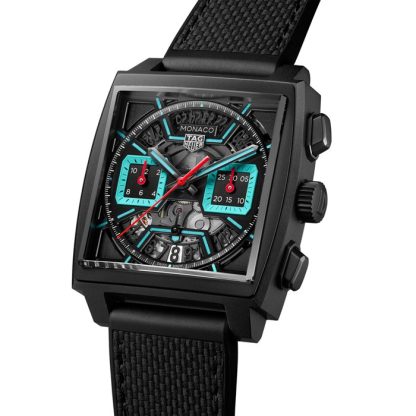 TAG Heuer Monaco Chronograph 39mm Montre Hommes Titane Turquoise CBL2184.FT6236 – Image 2