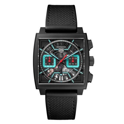 TAG Heuer Monaco Chronograph 39mm Montre Hommes Titane Turquoise CBL2184.FT6236