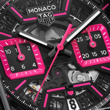 TAG Heuer Monaco Chronograph Pink 39mm Mens Watch CBL218B.FT6236 – Image 3
