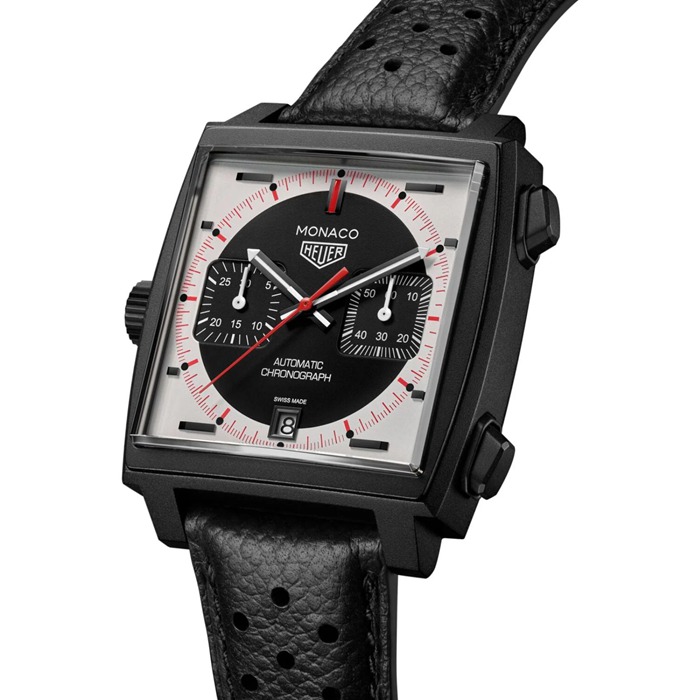 TAG Heuer Monaco Chronographe Chronomètre 39mm Edition Limitée Montre Homme Noir CAW218F.FC6356 – Image 2