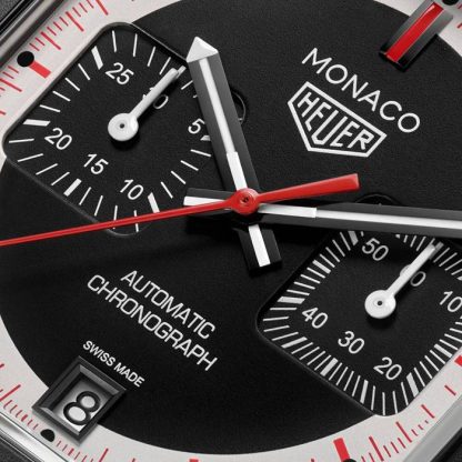 TAG Heuer Monaco Chronographe Chronomètre 39mm Edition Limitée Montre Homme Noir CAW218F.FC6356 – Image 3