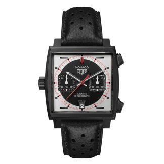 TAG Heuer Monaco Chronographe Chronomètre 39mm Edition Limitée Montre Homme Noir CAW218F.FC6356