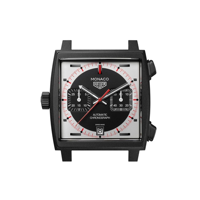 TAG Heuer Monaco Chronographe Chronomètre 39mm Edition Limitée Montre Homme Noir CAW218F.FC6356 – Image 5