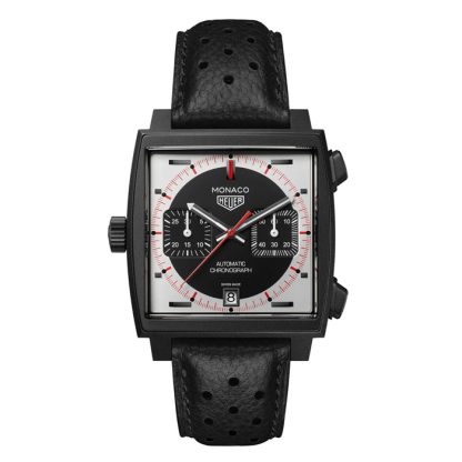 TAG Heuer Monaco Chronographe Chronomètre 39mm Edition Limitée Montre Homme Noir CAW218F.FC6356
