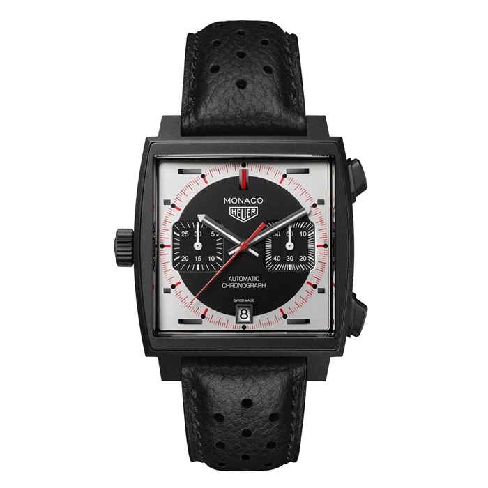 TAG Heuer Monaco Chronographe Chronomètre 39mm Edition Limitée Montre Homme Noir CAW218F.FC6356